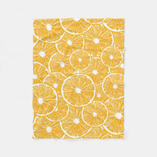 Orange slices pattern design fleece blanket