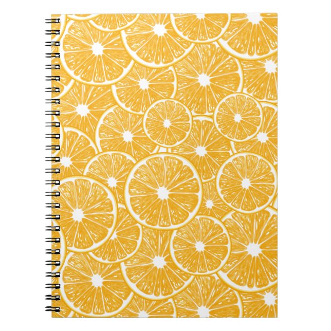 Orange slices pattern design spiral notebook (Front)