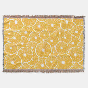 Orange slices pattern design throw blanket