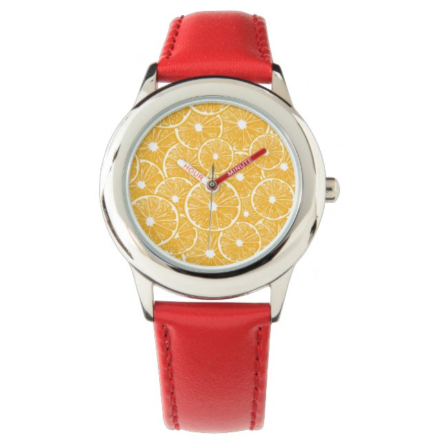 Orange slices pattern design watch (Front)