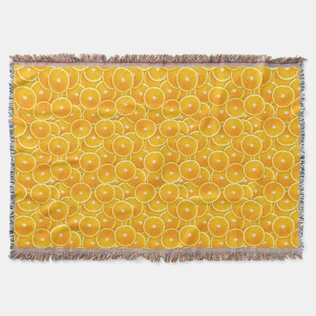 Orange slices throw blanket (Front)