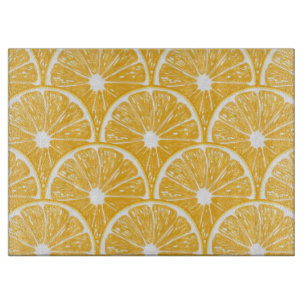 Orange slices, tropical fruit pattern design cutting board