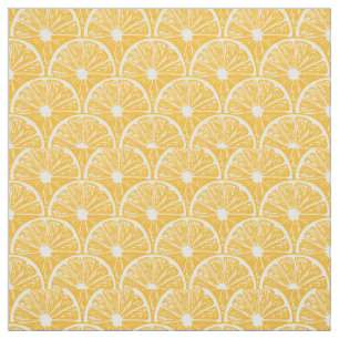Orange slices, tropical fruit pattern design fabric