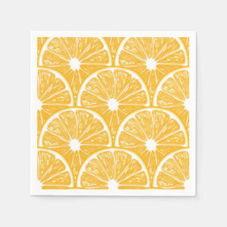 Orange slices, tropical fruit pattern design napkin