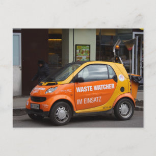 Orange Smart Car Postcard