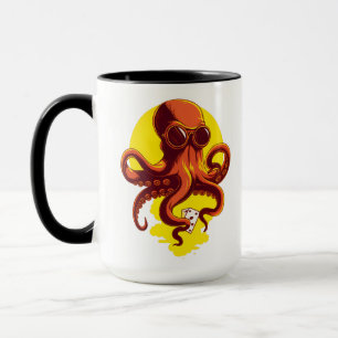 Orange Smart Octopus Mug