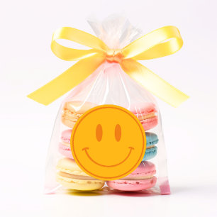 Orange Smile One Happy Dude/Gal Birthday Stickers