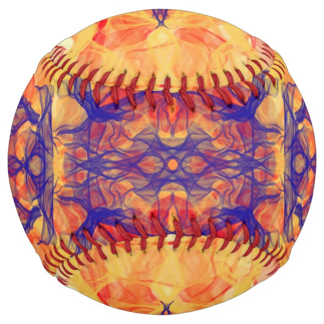 ORANGE SMOKE - Fractal Art - Softball (Front)