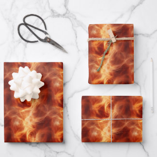 Orange Smoke Wrapping Paper Sheet