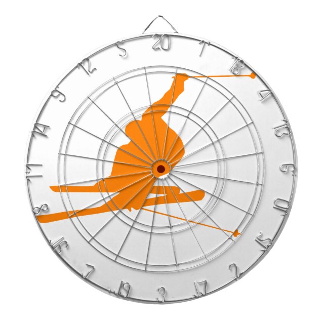 Orange Snow Ski Dartboard (Front)