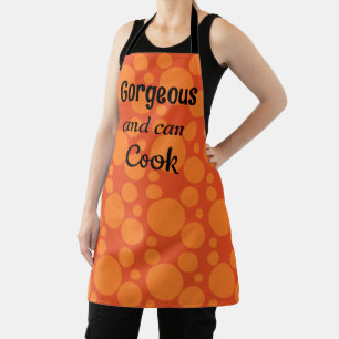 Orange Soap Bubbles Apron