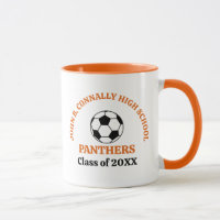 Orange Soccer Player Personalised Team