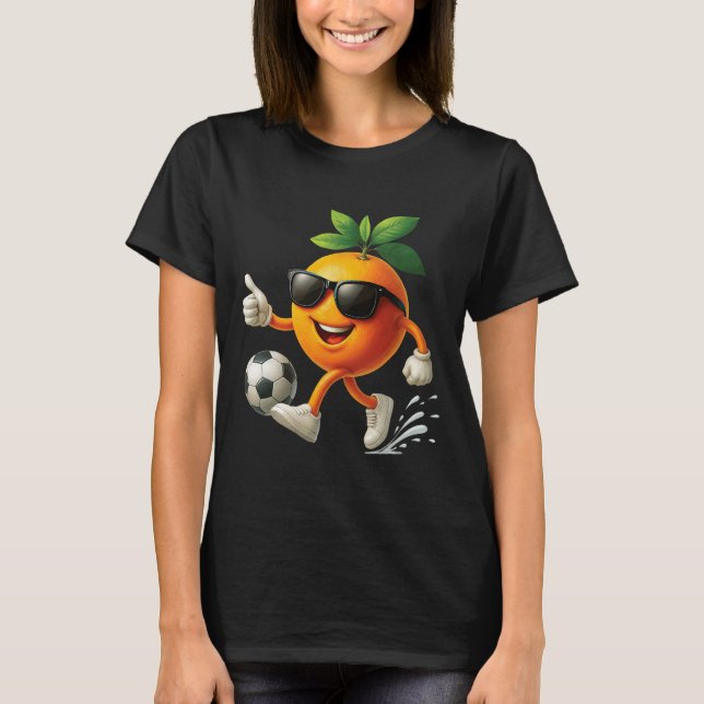 Orange Soccer  T-Shirt (Front)