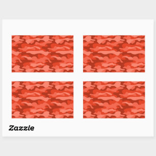 Orange Soda Monocolor Camo Rectangular Sticker