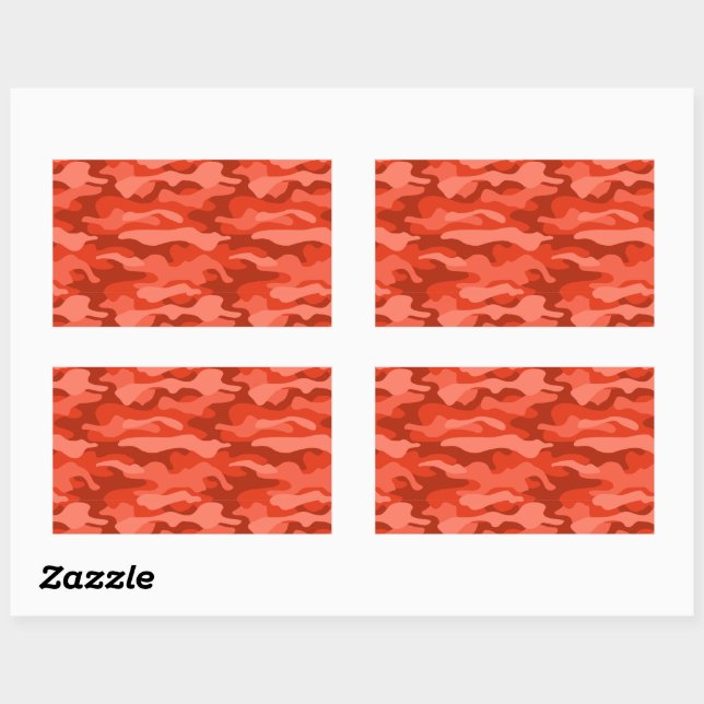 Orange Soda Monocolor Camo Rectangular Sticker (Sheet)