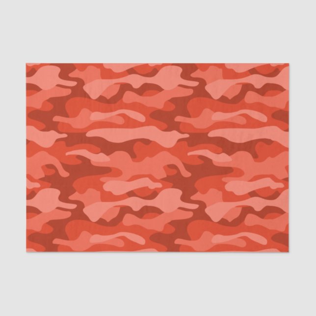 Orange Soda Monocolor Camo Tissue Paper (Front)