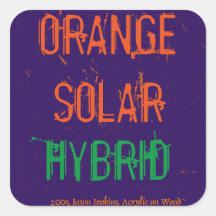 ORANGE SOLAR HYBRID SQUARE STICKER