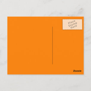Orange Solid Colour Postcard