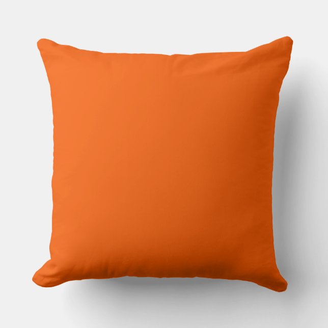 Orange Solid fc5b00 Cushion (Front)