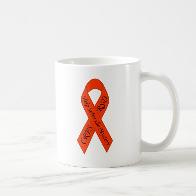 Orange Solve the Mystery Ribbon Coffee Mug (Right)