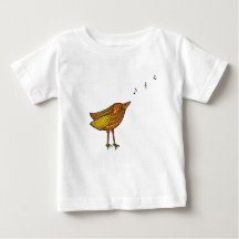 Orange Song Bird & Birdhouse Baby/Toddler T-Shirt
