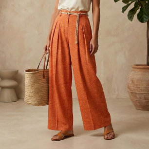 Orange Sophisticated Stylish Geometric Pattern Fabric