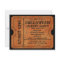 Orange Spider Web Vintage Halloween Ticket