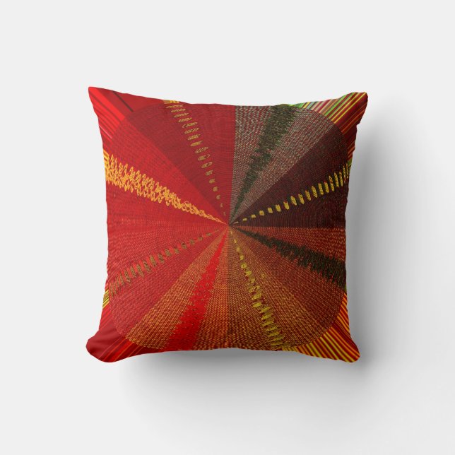 Orange Spiral Vortex Cushion (Front)