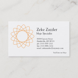 Orange Spirograph Business Card