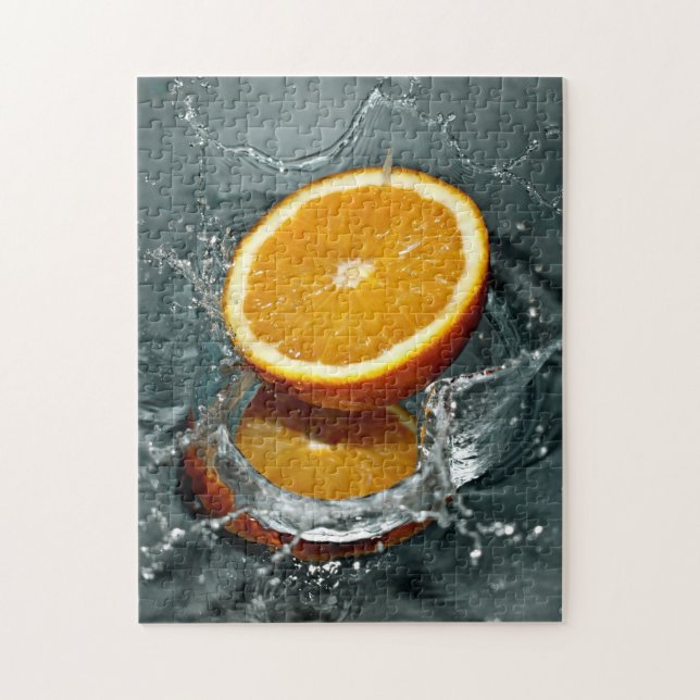 Orange Splash photo puzzle (Vertical)