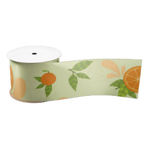 Orange Splash Satin Ribbon