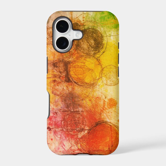 Orange Splotches + Splashes On a Durable Retro (Back)