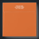 Orange Sport Lettering Address Wedding Envelope<br><div class="desc">Orange envelope with white bold sports styled lettering.  Personalise it with your address.  Use to send your wedding invitations and stationary.  Great for sports fans or athletes.</div>