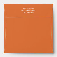 Orange Sport Lettering Address Wedding