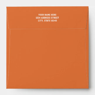 Orange Sport Lettering Address Wedding Envelope