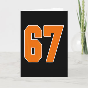 Orange Sports Number 67 Jersey Uniform Player Fan  Card