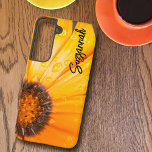 Orange Spring Flash African Daisy Close-Up Photo Samsung Galaxy Case<br><div class="desc">Easily customise the lovely floral design by adding text like a name, quote or saying. This case is adorned with this bright, wet Spring Flash orange African Daisy close-up photograph that bloomed in my garden one spring. Personalise the template field with your information, remove text or edit using the design...</div>