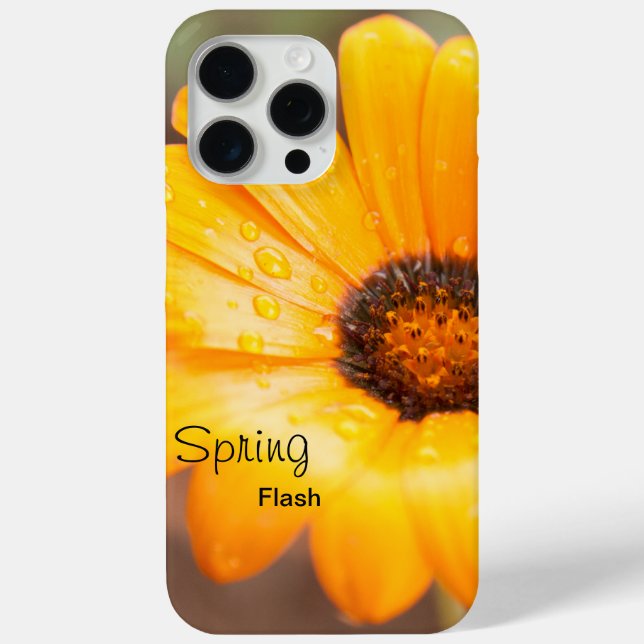 Orange Spring Flash African Daisy Flower Custom Case-Mate iPhone Case (Back)