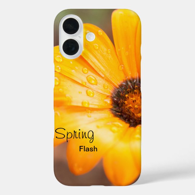 Orange Spring Flash African Daisy Photo Custom Case-Mate iPhone Case (Back)