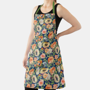 Orange Spring Flowers Apron