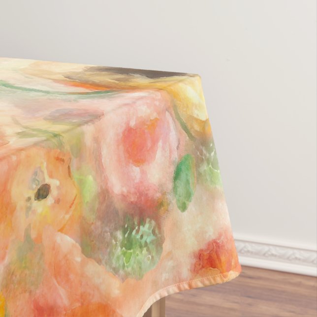 Orange Spring Flowers Tablecloth (In Situ)