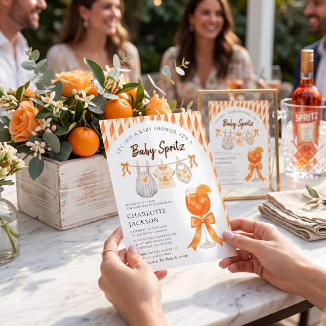 Orange Spritz Baby Shower Invitation (Creator Uploaded)