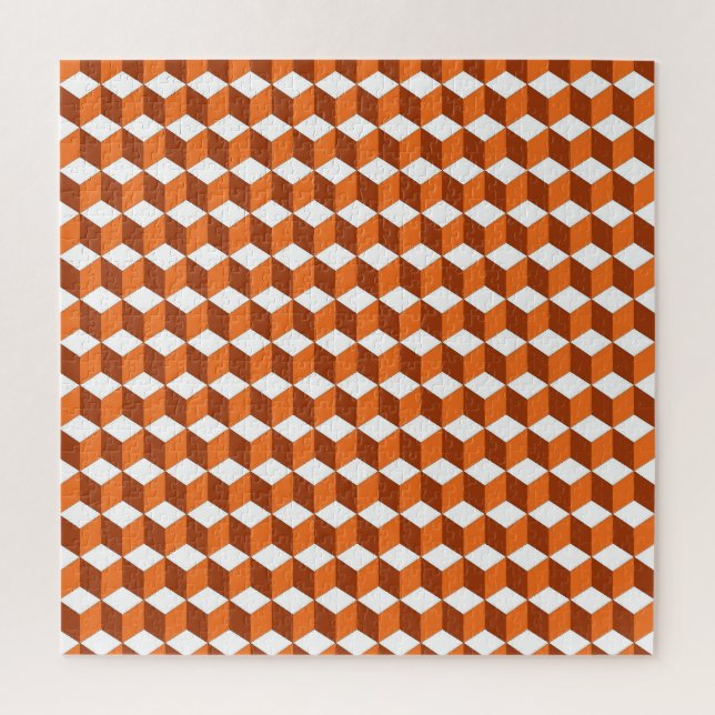 Orange Square: Abstract Vintage Background Jigsaw Puzzle (Vertical)