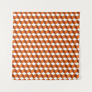 Orange Square: Abstract Vintage Background Tapestry