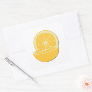 Orange Square Sticker