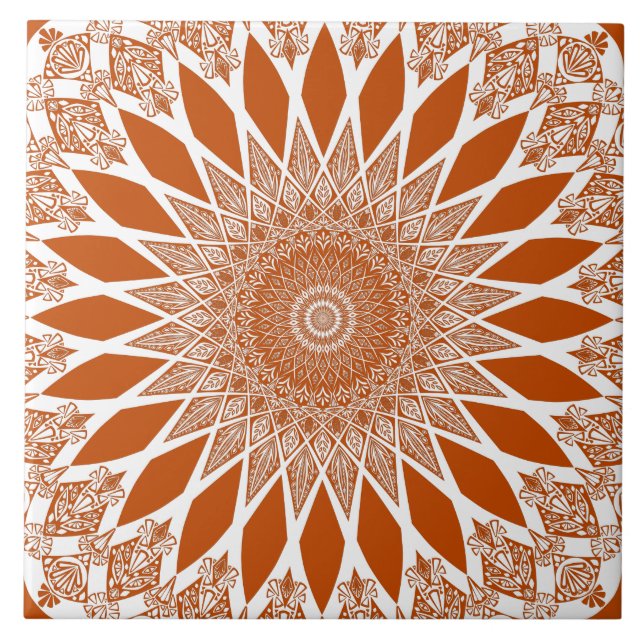 Orange Squirrel Tristyns Mandala Tile (Front)