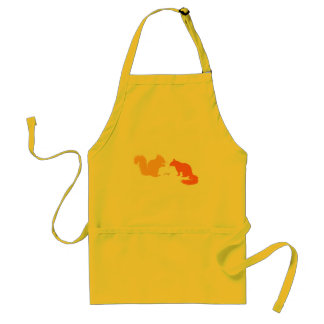 Orange Squirrels Standard Apron