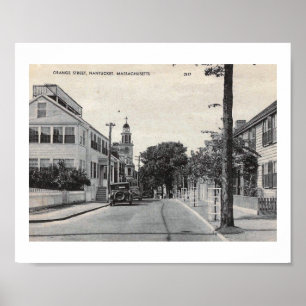 Orange St, Nantucket, Massachusetts Vintage Poster