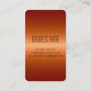 Orange Stainless Steel Metal Business Card