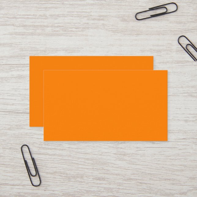 Orange Standard Business Card (Front/Back In Situ)